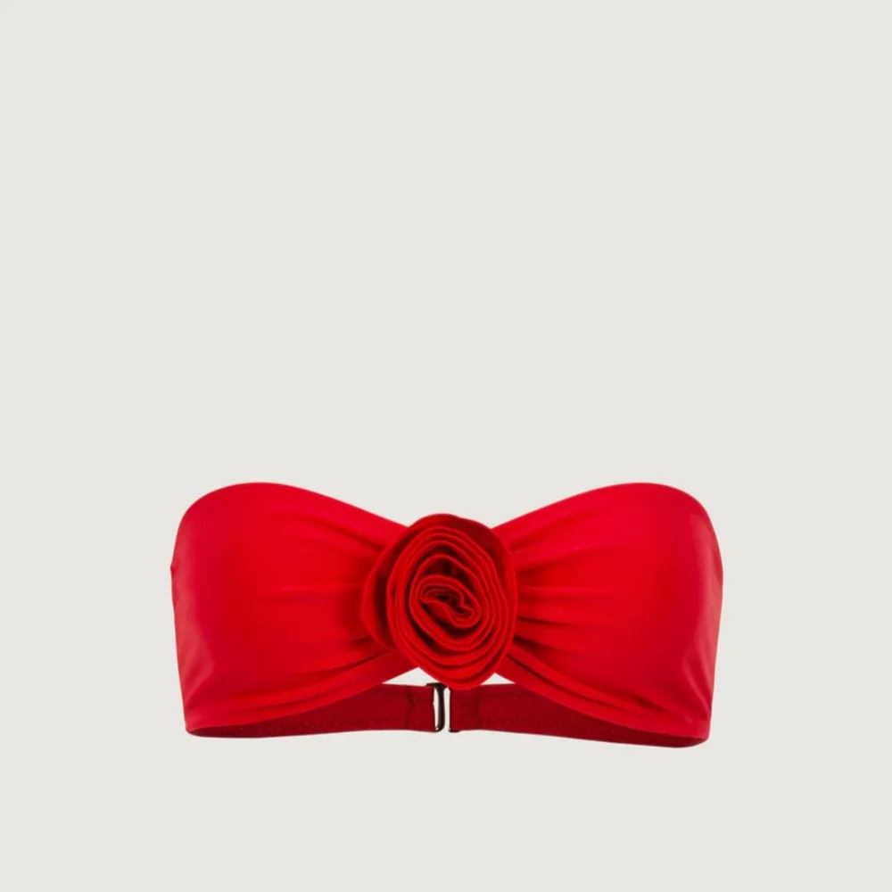 SAME LA Scarlet Bandeau Bikini with Rose Accent - Picture 5 of 10